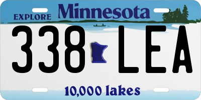 MN license plate 338LEA