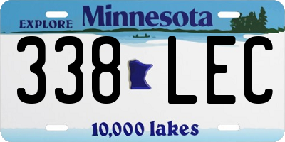 MN license plate 338LEC