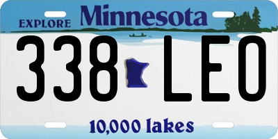 MN license plate 338LEO