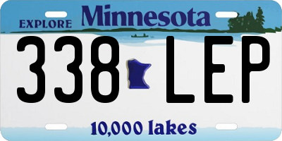 MN license plate 338LEP