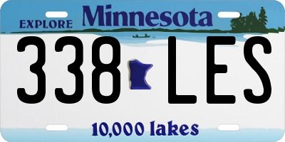 MN license plate 338LES