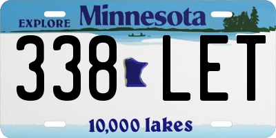 MN license plate 338LET