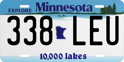 MN license plate 338LEU