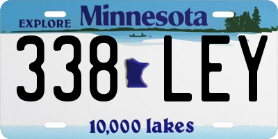 MN license plate 338LEY