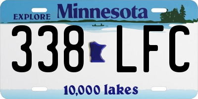 MN license plate 338LFC