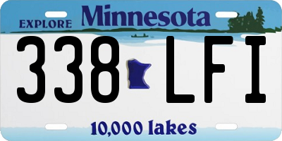 MN license plate 338LFI