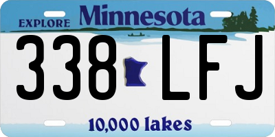 MN license plate 338LFJ