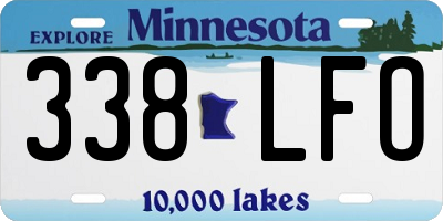 MN license plate 338LFO