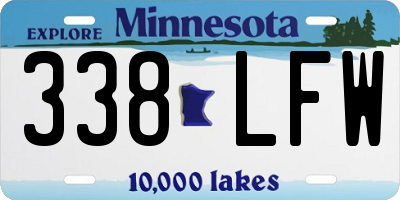 MN license plate 338LFW