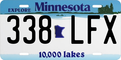 MN license plate 338LFX