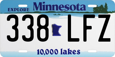MN license plate 338LFZ
