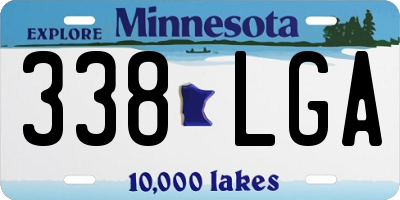 MN license plate 338LGA