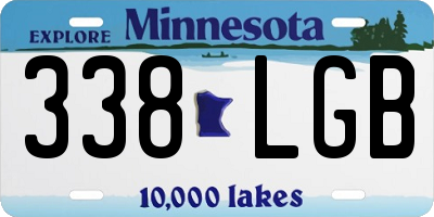 MN license plate 338LGB