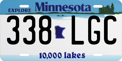 MN license plate 338LGC