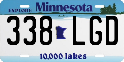 MN license plate 338LGD