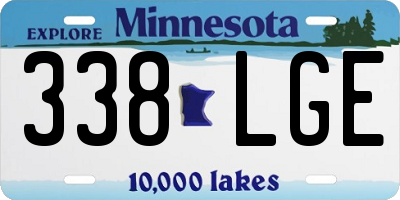 MN license plate 338LGE