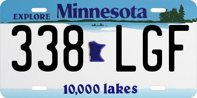 MN license plate 338LGF