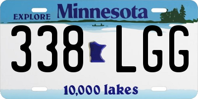 MN license plate 338LGG