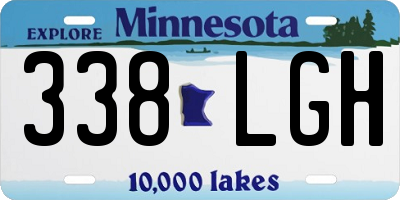 MN license plate 338LGH