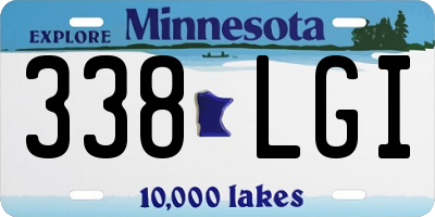 MN license plate 338LGI