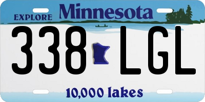 MN license plate 338LGL