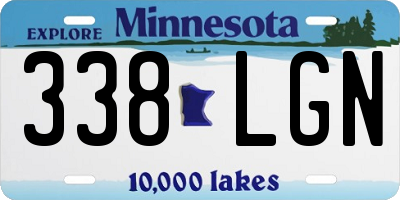 MN license plate 338LGN