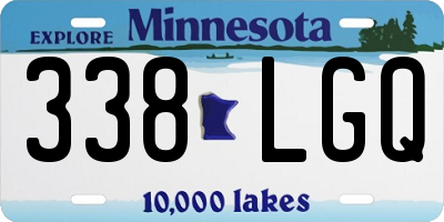 MN license plate 338LGQ