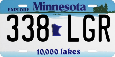 MN license plate 338LGR