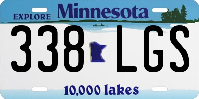 MN license plate 338LGS