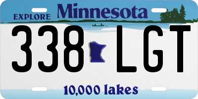 MN license plate 338LGT
