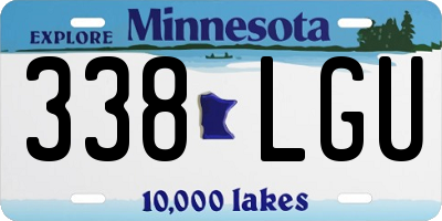 MN license plate 338LGU