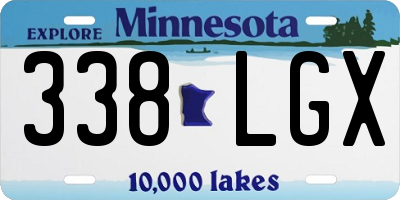 MN license plate 338LGX