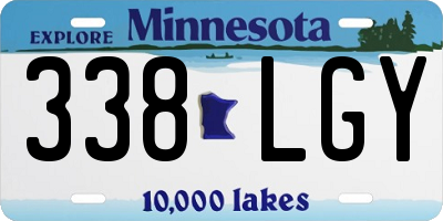 MN license plate 338LGY