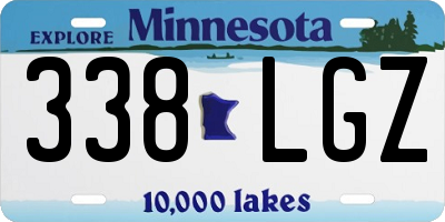 MN license plate 338LGZ