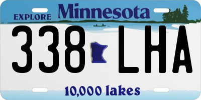 MN license plate 338LHA