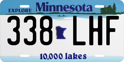 MN license plate 338LHF