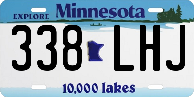 MN license plate 338LHJ