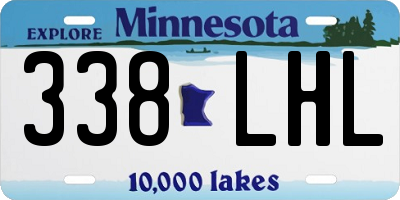 MN license plate 338LHL