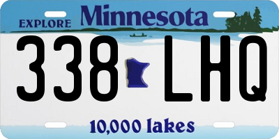 MN license plate 338LHQ