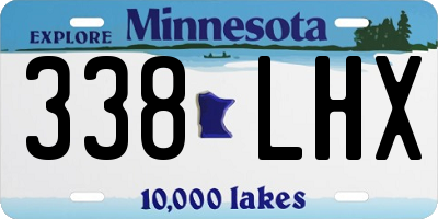 MN license plate 338LHX