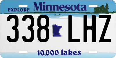 MN license plate 338LHZ