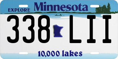 MN license plate 338LII