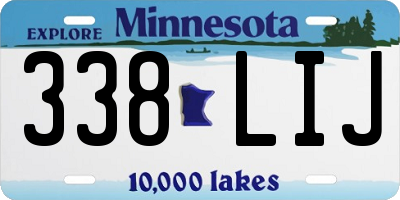 MN license plate 338LIJ