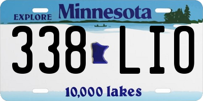 MN license plate 338LIO