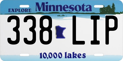 MN license plate 338LIP