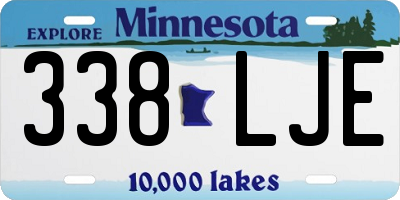 MN license plate 338LJE
