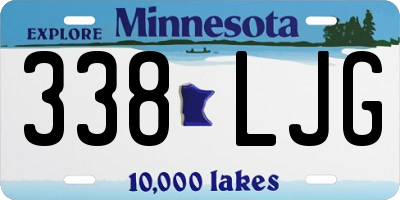 MN license plate 338LJG