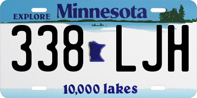 MN license plate 338LJH
