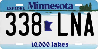 MN license plate 338LNA