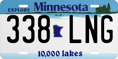 MN license plate 338LNG